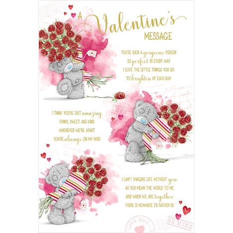 Valentines Poem Me to You Bear Valentines Day Card £2.49